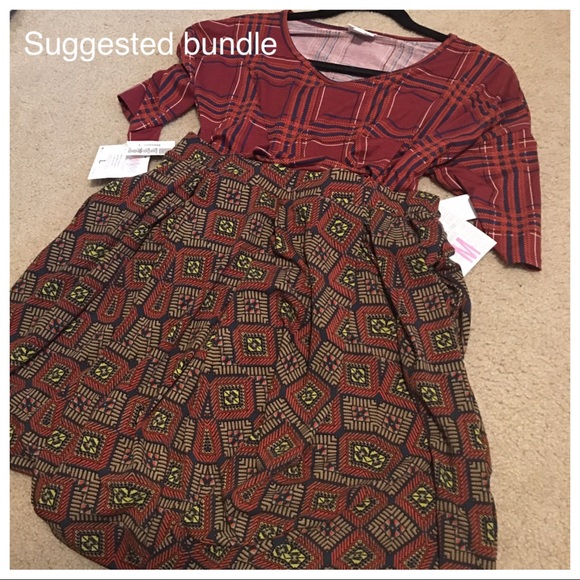 Plaid Lularoe Irma tunic - Medium - Picture 5 of 5